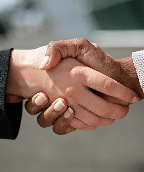 a close-up of a handshake
