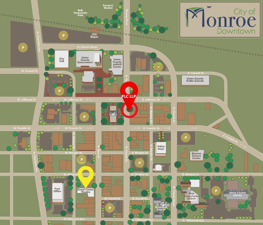 Map of Downtown Monroe Test